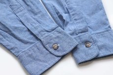 画像6: 90s Dickiesディッキーズ コットン シャンブレーシャツ XL (6)