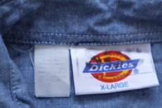 画像4: 90s Dickiesディッキーズ コットン シャンブレーシャツ XL (4)