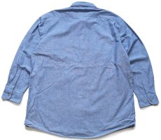 画像2: 90s Dickiesディッキーズ コットン シャンブレーシャツ XL (2)