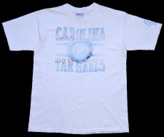 画像2: 90s USA製 NORTH CAROLINA TAR HEELS マスコット コットンTシャツ 白 L (2)