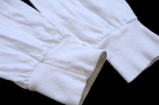 画像6: 80s USA製 Hanes B.B. O'BRIENS SPORTS CAFE 袖プリント コットン 長袖Tシャツ 白 L (6)