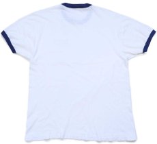 画像3: 80s USA製 CATE コットン リンガーTシャツ 白×紺 XL (3)