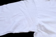 画像6: 90s USA製 Yaga アンク ピースマーク ロゴ コットン 長袖Tシャツ 白 L (6)