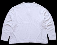 画像3: 90s USA製 COLORADO BUFFALOES ロゴ ヘンリーネック コットン 長袖Tシャツ 白 XL (3)
