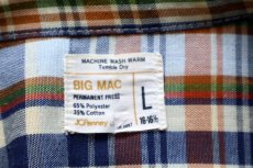 画像4: 70s JCPenney BIGMACビッグマック マドラスチェック シャツ L (4)