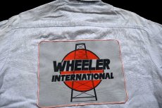 画像4: 70s USA製 Sears Work Leisure WHEELER INTERNATIONAL パッチ付き コットン グレーシャンブレーシャツ M (4)