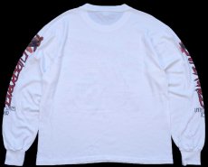 画像2: 80s SUPERCROSS モトクロス Miller Coca-Colaコカコーラ TOYOTA TRUCKS AMA 協賛 袖プリント コットン 長袖Tシャツ 白 L (2)