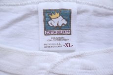 画像5: 90s USA製 COLORADO BUFFALOES ロゴ ヘンリーネック コットン 長袖Tシャツ 白 XL (5)