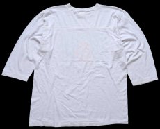 画像2: 90s USA製 LOGO7 CLOVERLEAF ホース フットボールTシャツ 白 L (2)
