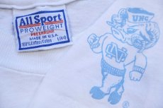 画像4: 90s USA製 NORTH CAROLINA TAR HEELS マスコット コットンTシャツ 白 L (4)