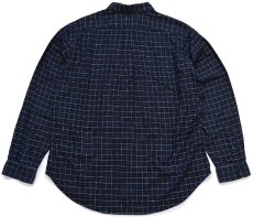 画像2: 00s ラルフローレン CLASSIC FIT タッタソールチェック コットンシャツ 黒 XL (2)