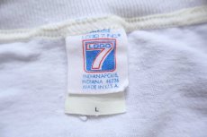 画像4: 90s USA製 LOGO7 CLOVERLEAF ホース フットボールTシャツ 白 L (4)