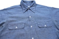 画像3: 70s JCPenney BIGMACビッグマック KAPPA ALPHA フラタニティ 刺繍 シャンブレーシャツ (3)