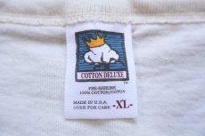 画像6: 90s USA製 Mouse Hunt 刺繍 ヘンリーネック コットン 長袖Tシャツ 生成り XL (6)