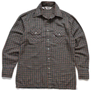 70s ARROW オンブレチェック レーヨンシャツ M - Sixpacjoe Web Shop