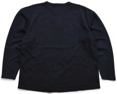 画像3: 90s USA製 IPNC 刺繍 ヘンリーネック コットン 長袖Tシャツ 黒 XL (3)