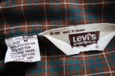 画像4: 70s Levi's SPORTSWEAR リーバイス BIGE チェック シャツ M (4)
