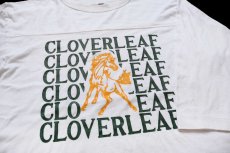 画像3: 90s USA製 LOGO7 CLOVERLEAF ホース フットボールTシャツ 白 L (3)
