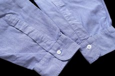 画像5: 80s USA製 Brooks Brothersブルックスブラザーズ Makers 無地 ボタンダウン オックスフォード コットンシャツ サックス 17-3 (5)