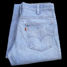 画像1: 70s USA製 Levi'sリーバイス 684 ダメージ デニムパンツ W34★ベルボトム ビッグベル (1)