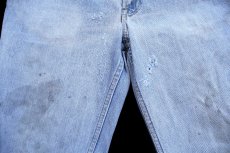 画像10: 70s USA製 Levi'sリーバイス 684 ダメージ デニムパンツ W34★ベルボトム ビッグベル (10)
