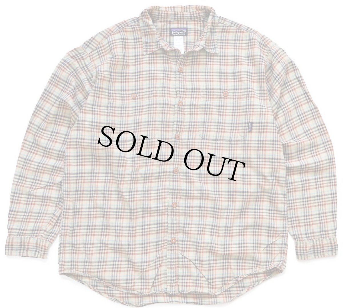 画像1: 00s patagoniaパタゴニア Pima Cotton Shirt チェック オーガニックコットンシャツ ERK L (1)