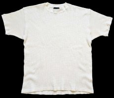 画像2: 90s USA製 WEEKENDS コットン 半袖サーマルシャツ ナチュラル XL (2)
