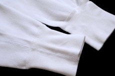 画像7: 80s USA製 Unity Sports Apparel ヘンリーネック 針抜き コットン アンダーシャツ 白 L (7)