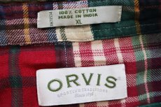 画像4: 00s ORVISオービス マドラスチェック パッチワーク ボタンダウン コットン フランネルシャツ XL★インド綿 (4)