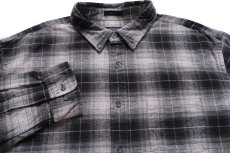 画像3: PENDLETONペンドルトン MASON オンブレチェック ボタンダウン コットン ライト フランネルシャツ ブラック XXL★特大 (3)