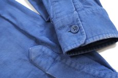 画像5: 80s USA製 L.L.Bean CHAMOIS CLOTH SHIRT 無地 コットン シャモアクロスシャツ ブルーグレー T-15.5 (5)