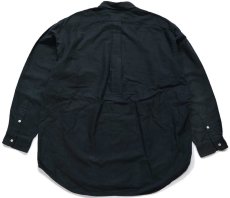 画像2: 00s ラルフローレン BLAKE ワンポイント ボタンダウン コットンシャツ 黒 フェード XL (2)