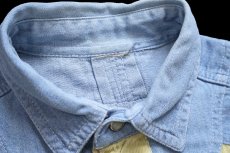 画像5: 90s Traders SPORTS WEAR マルチカラー 切り替え ダンガリー×コーデュロイシャツ (5)