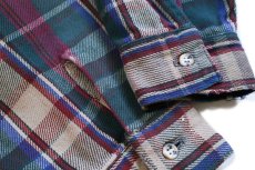 画像6: 90s FIVE BROTHERファイブブラザー チェック コットン フランネルシャツ T-XL (6)