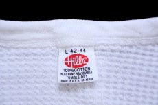 画像5: 70s USA製 Hills コットン サーマルシャツ 白 L (5)