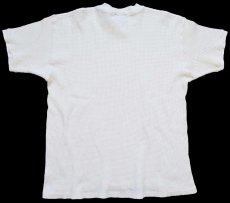 画像3: 90s USA製 WEEKENDS コットン 半袖サーマルシャツ ナチュラル XL (3)