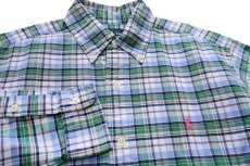 画像3: 00s ラルフローレン CLASSIC FIT マドラスチェック ボタンダウン オックスフォード コットンシャツ S (3)