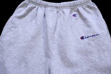 画像4: 90s USA製 Championチャンピオン スクリプト ロゴ刺繍 スウェットパンツ 杢ライトグレー M (4)