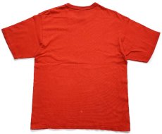 画像3: 90s USA製 Championチャンピオン ワンポイント スクリプト ロゴ コットンTシャツ 赤茶 M (3)
