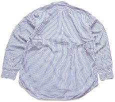 画像2: 90s ラルフローレン ストライプ ボタンダウン コットンシャツ 白×紺 XL (2)