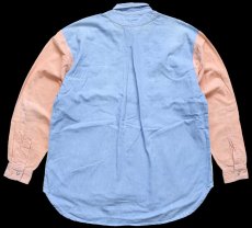 画像2: 90s Traders SPORTS WEAR マルチカラー 切り替え ダンガリー×コーデュロイシャツ (2)