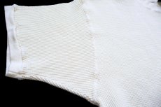 画像7: 90s USA製 WEEKENDS コットン 半袖サーマルシャツ ナチュラル XL (7)