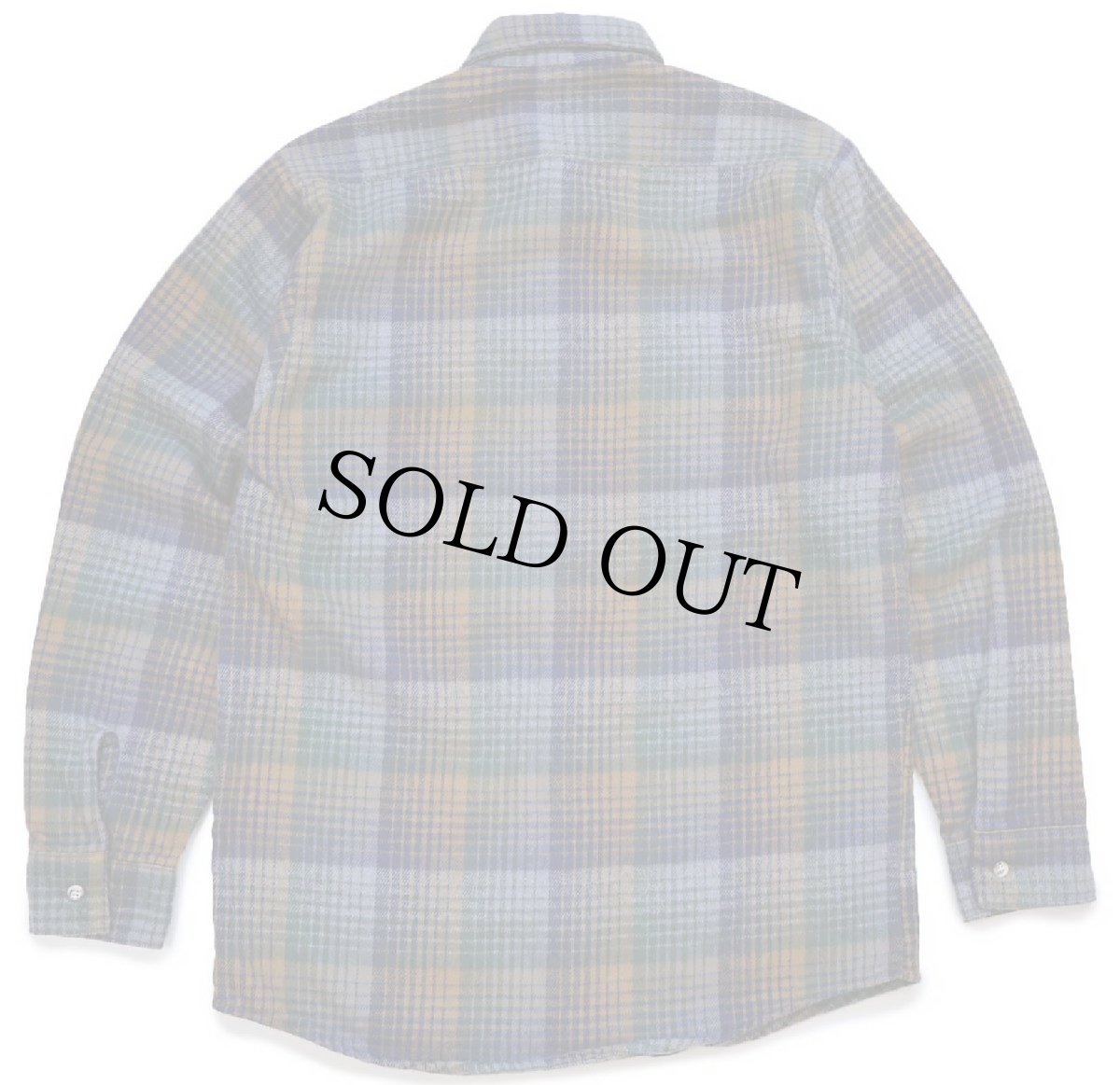 画像2: 90s USA製 FIVE BROTHERファイブブラザー チェック コットン フランネルシャツ T-M (2)