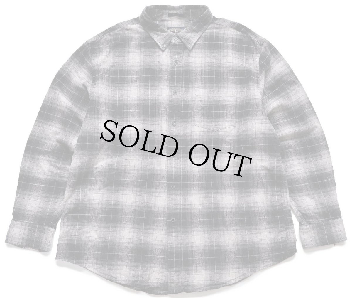 画像1: PENDLETONペンドルトン MASON オンブレチェック ボタンダウン コットン ライト フランネルシャツ ブラック XXL★特大 (1)