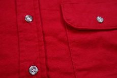 画像5: 90s USA製 FIVE BROTHERファイブブラザー Ameritech 刺繍 コットン シャモアクロスシャツ 赤 XL (5)