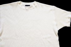 画像4: 90s USA製 WEEKENDS コットン 半袖サーマルシャツ ナチュラル XL (4)