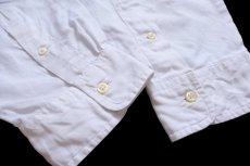 画像6: 90s ラルフローレン YARMOUTH ワンポイント ボタンダウン ヘリンボーン コットンシャツ 白 17★特大 (6)