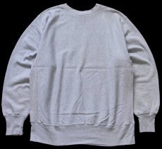 画像2: 90s メキシコ製 Championチャンピオン NOTRE DAME FOOTBALL ひび割れプリント リバースウィーブ スウェット グレー XL (2)