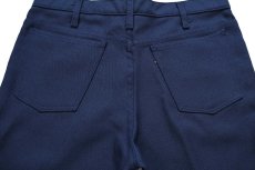 画像5: 90s USA製 Levi'sリーバイス 517 ポリエステルパンツ 紺 W36 L31★149 スタプレ ブーツカット (5)