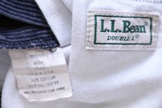 画像6: 90s USA製 L.L.Bean DOUBLE L 太畝 コーデュロイパンツ ネイビーグレー W33 (6)